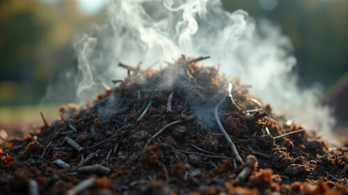 Steaming Compost