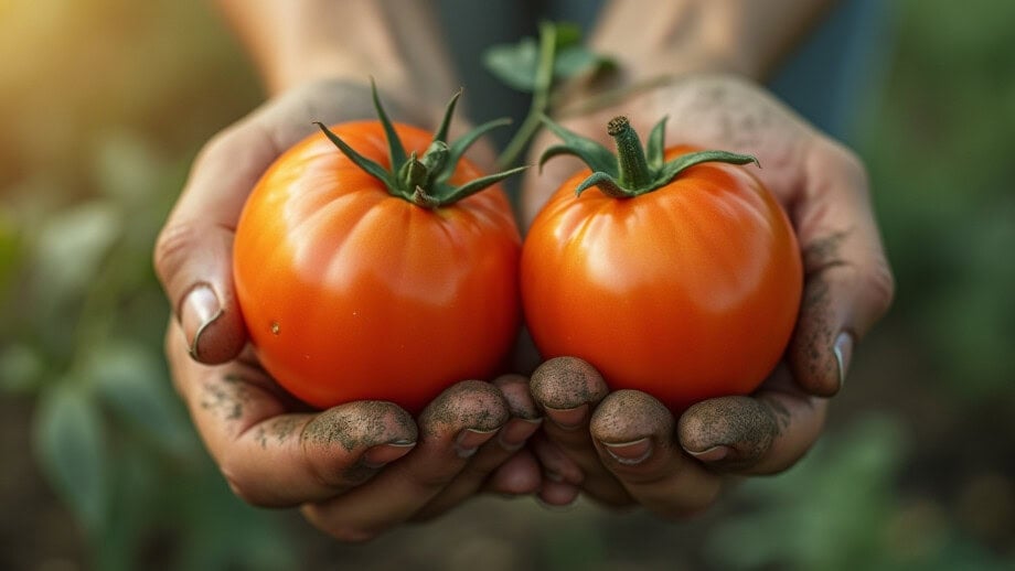 Harvesting Tomatoes