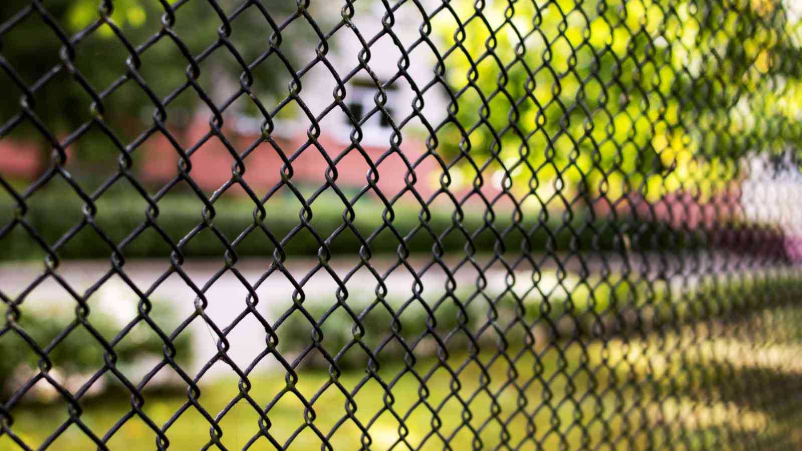 Wire mesh fence closeup view